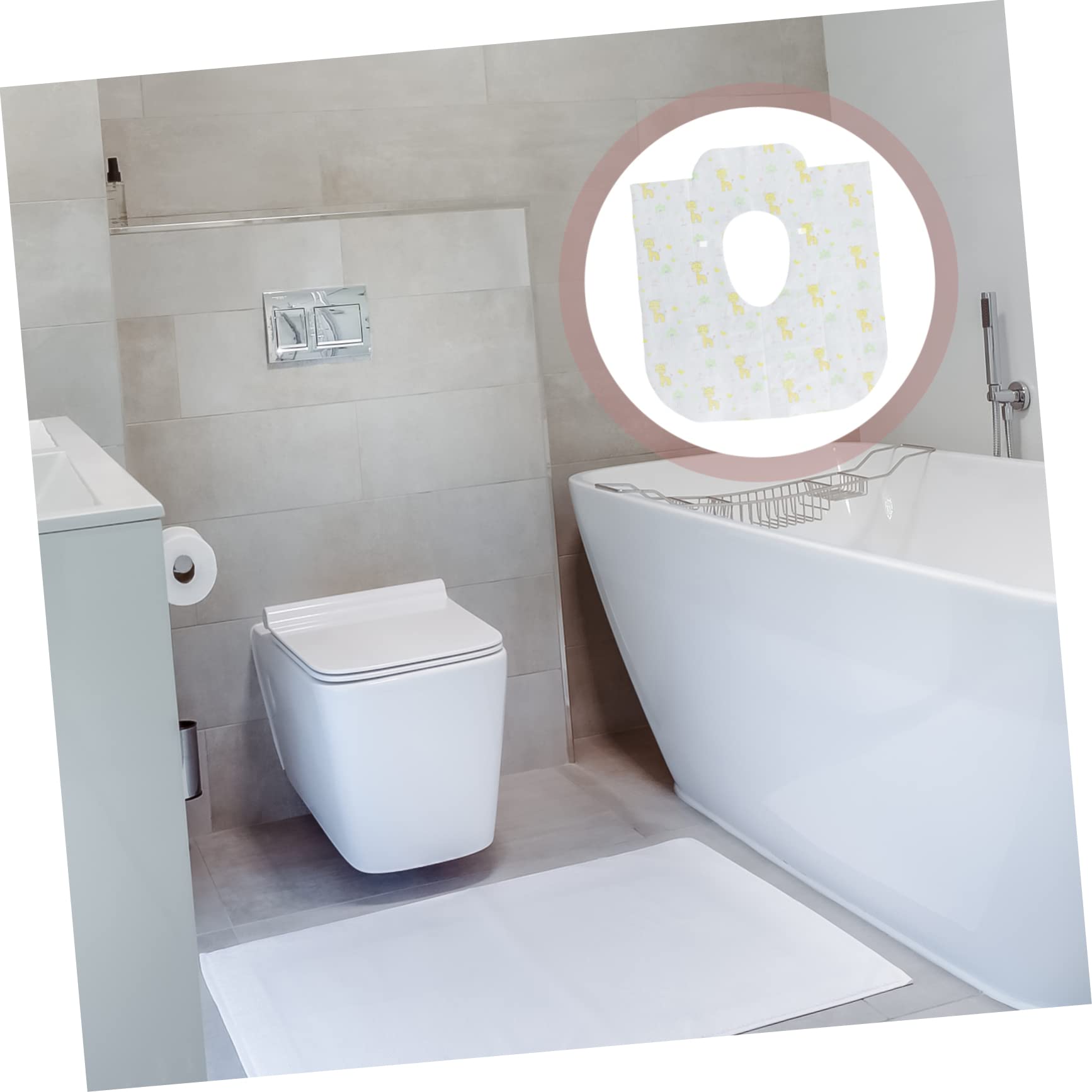 TOYANDONA 20pezzi Copriwater Monouso Impermeabili Pad Carta Igienica Per Toilette Portatile Per e Uso Domestico Protezione Igienica Per Bagni Pubblici e