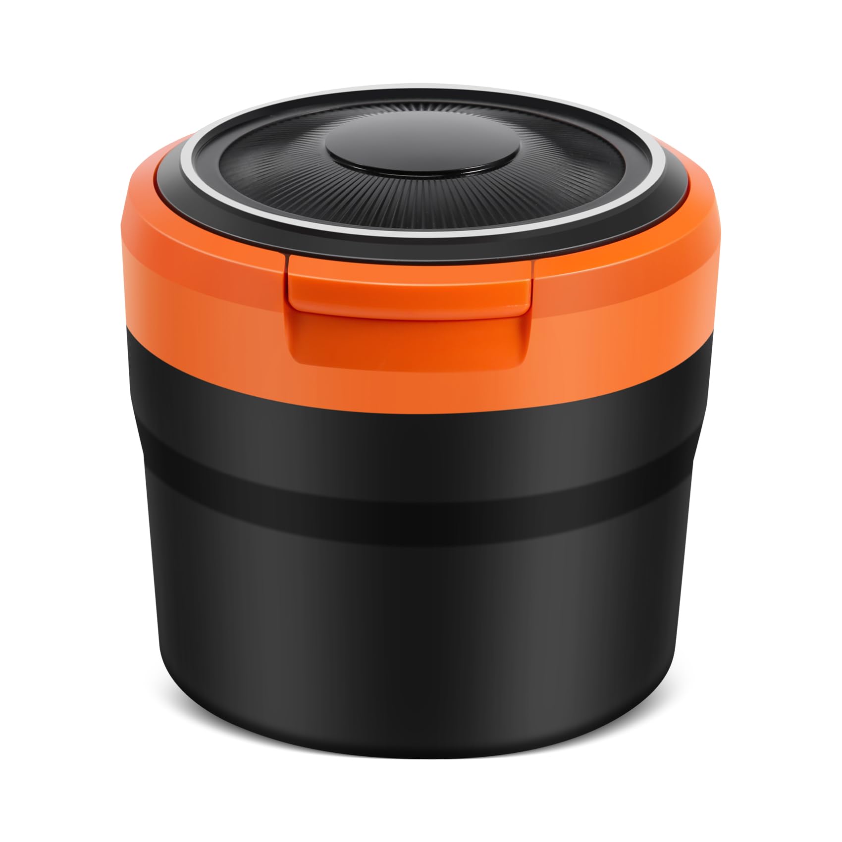 dieyyuca Portable Ashtray with LED Light Auto Cup Holder Ash Tray for Car Smokeless Ashtrays Car Accessories,Black+Orange