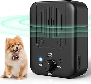 Stop Dog Barking Device, Automatic Anti Barking Devices for Dogs 33 FT, Ultrasonic Dog Barking Control Bark Deterrent Stopper Dog Training Tool Indoor Outdoor Safe For Most Dogs Waterproof Anti Bark