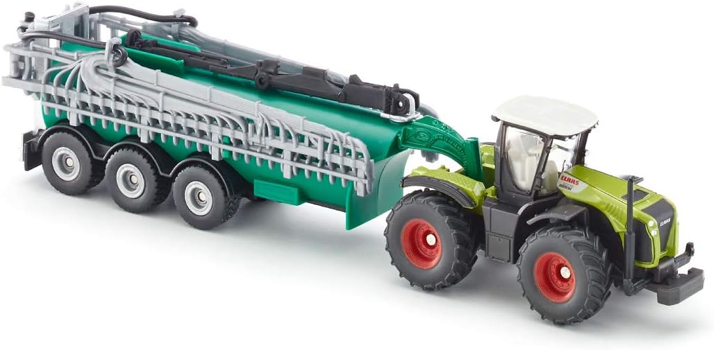 Siku 1827, Claas Xerion with Vacuum Tanker, 1:87, Metal/Plastic, Green, Extendable drip Hose Boom