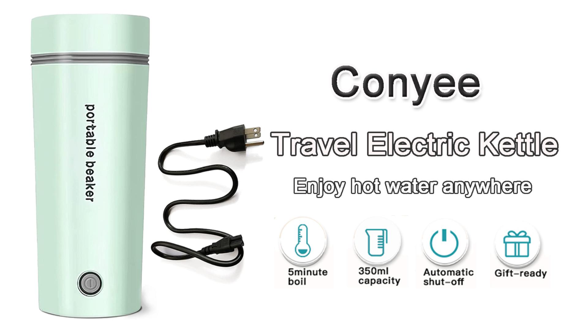 Hervidor eléctrico portátil de viaje 350ml blanco miniatura 7
