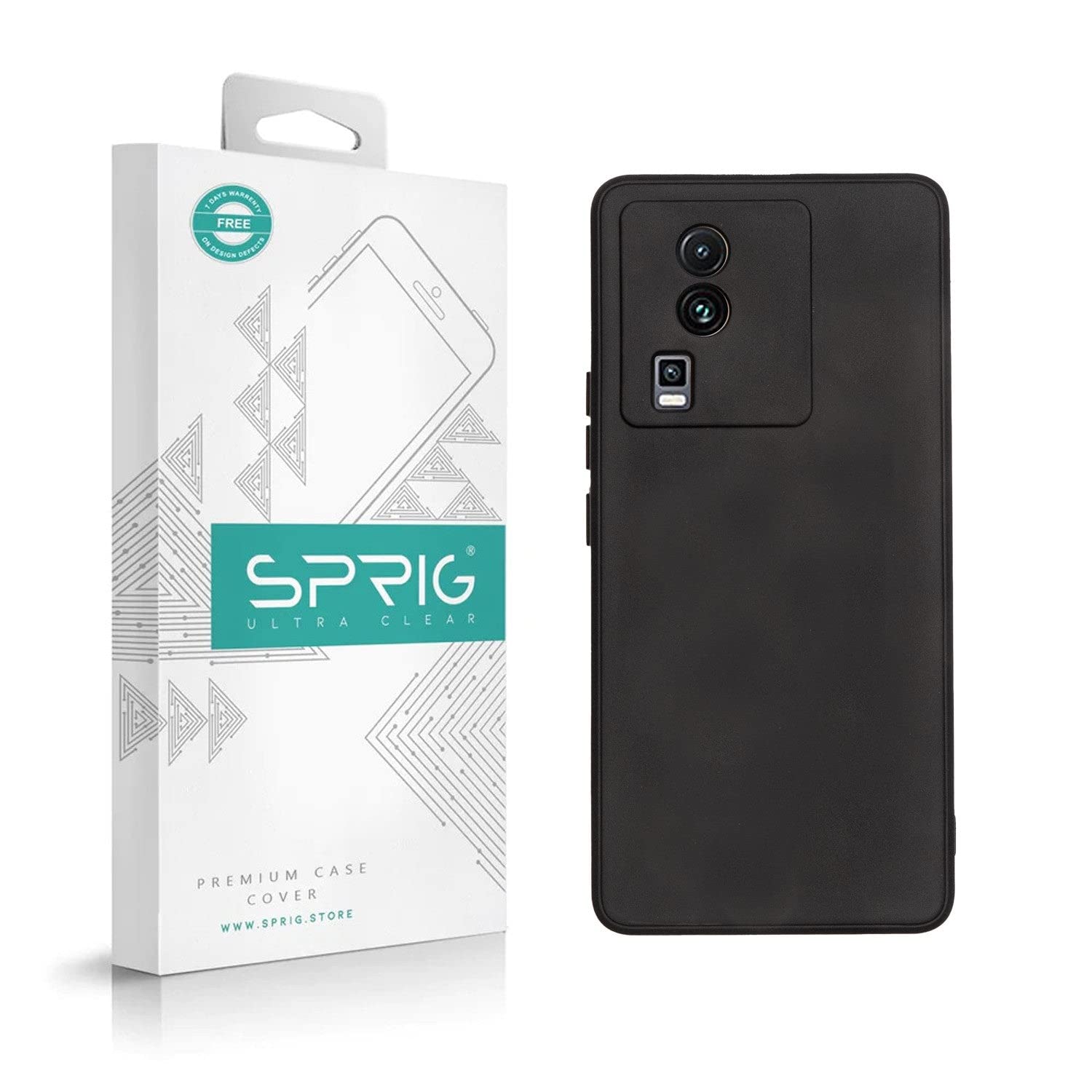 SPRIG Compatible with IQOO Neo 7 5G Phone TPU Basic Premium Back Cover Drop Tested Shock Proof Mobile Case for Men, Women, Boys and Girls with Camera Protection (Black) (B0C2ZHZTTL) Amazon Price History, Amazon Price Tracker