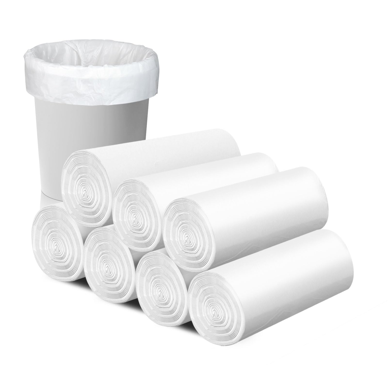 Petits sacs poubelle de salle de bain 112L blancs anti-déchirure