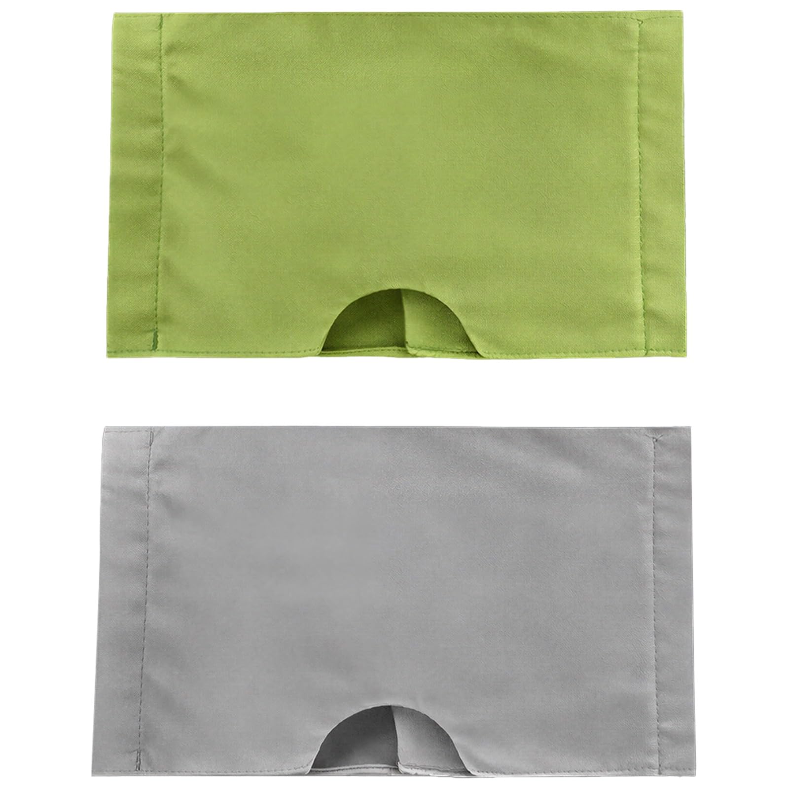 2 Stk. Seiden Augenmaske Set, vollständige Verdunkelung, lichtblockierend, Schlafmaske für Seitenschläfer, angenehm und atmungsaktiv, Spring Green und Iceland Grey