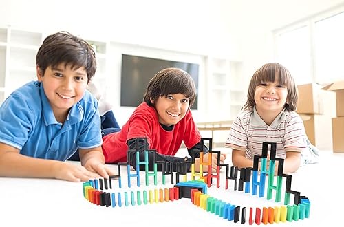 Vista 39 de Bulk Dominoes Pro-Domino Kit Juego de dominó, juguetes pequeños STEM STEAM, juegos familiares para niños, juguetes y juegos para niños