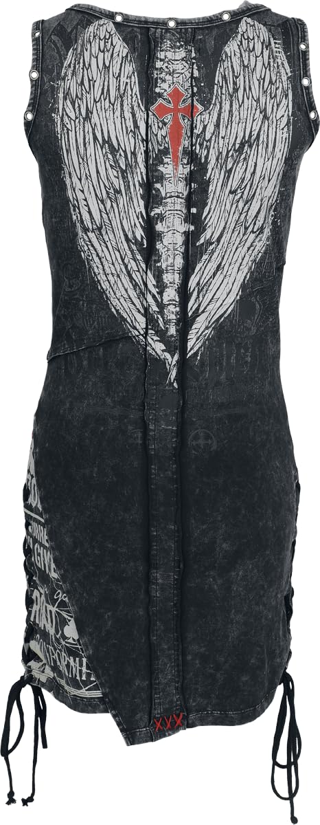 Rock Rebel by EMP Damen Kurzes Kleid Stay A Little Longer grau