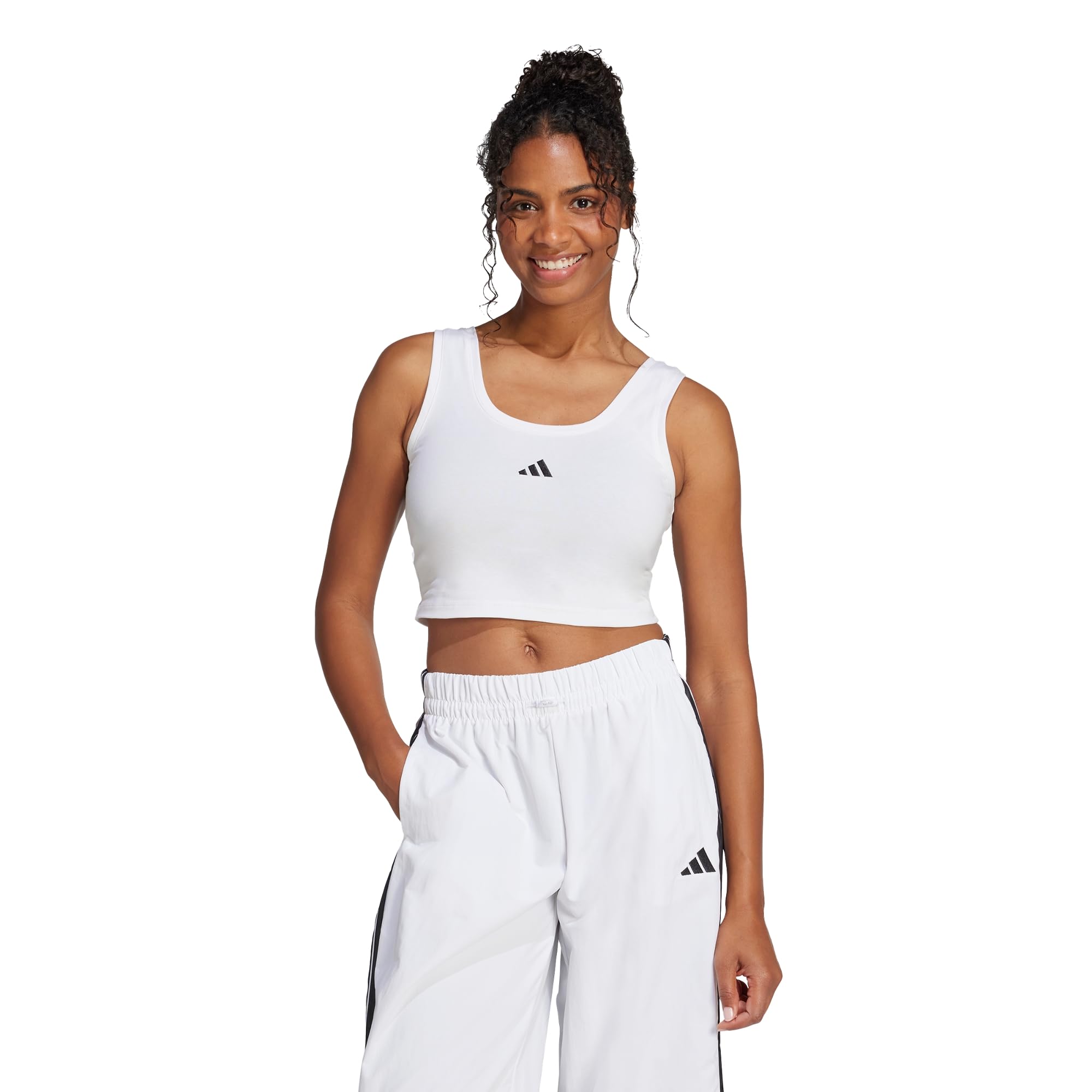 adidas Women's Camiseta de Tirantes Essentials Small Logo Cotton Lifestyle