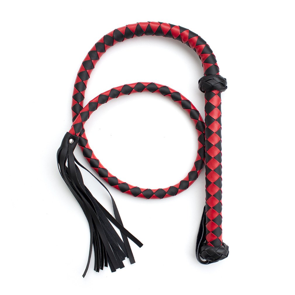cuir longue 140 cm, cravache-fouet Cravache tressé S & M Bondage Flogger avec extrémités häng Bague Cosplay Sex Toys Accessoire pour BDSM