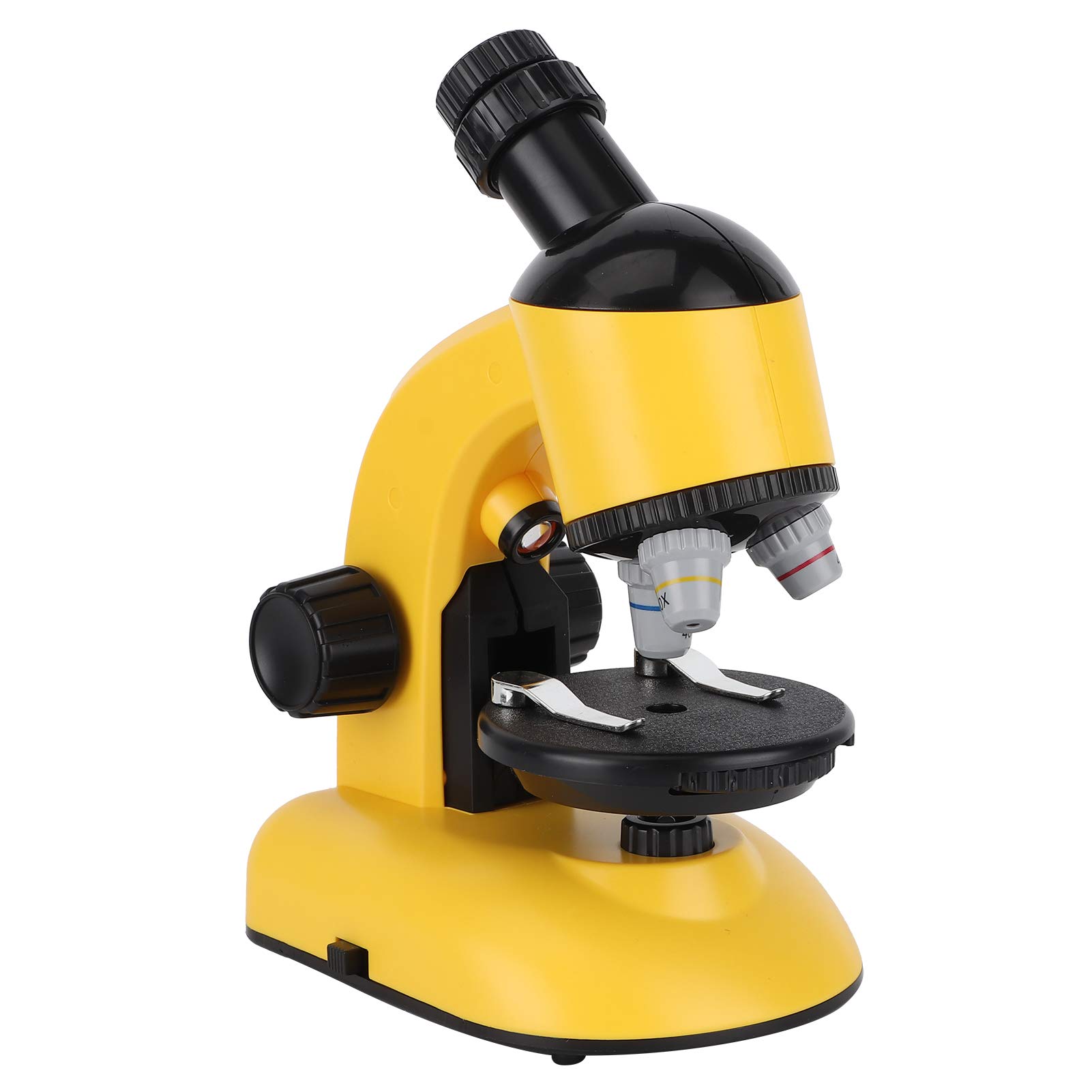 Microscopio Educativo per Bambini Giocattolo con Testa di Rotazione a 360° per Principianti, Microscopio Scientifico per Bambini 40X-1200X per Esplorazione Biologica, Plastica Ecologica,