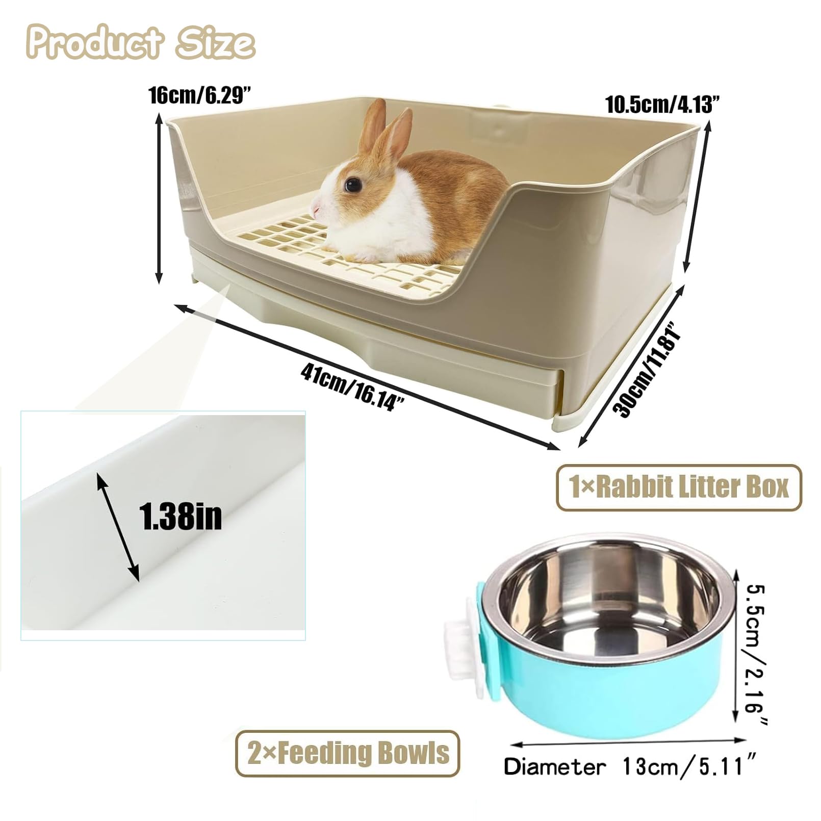 Los Conejos Amazon Bandeja Sanitaria Para Conejos Caja De Arena