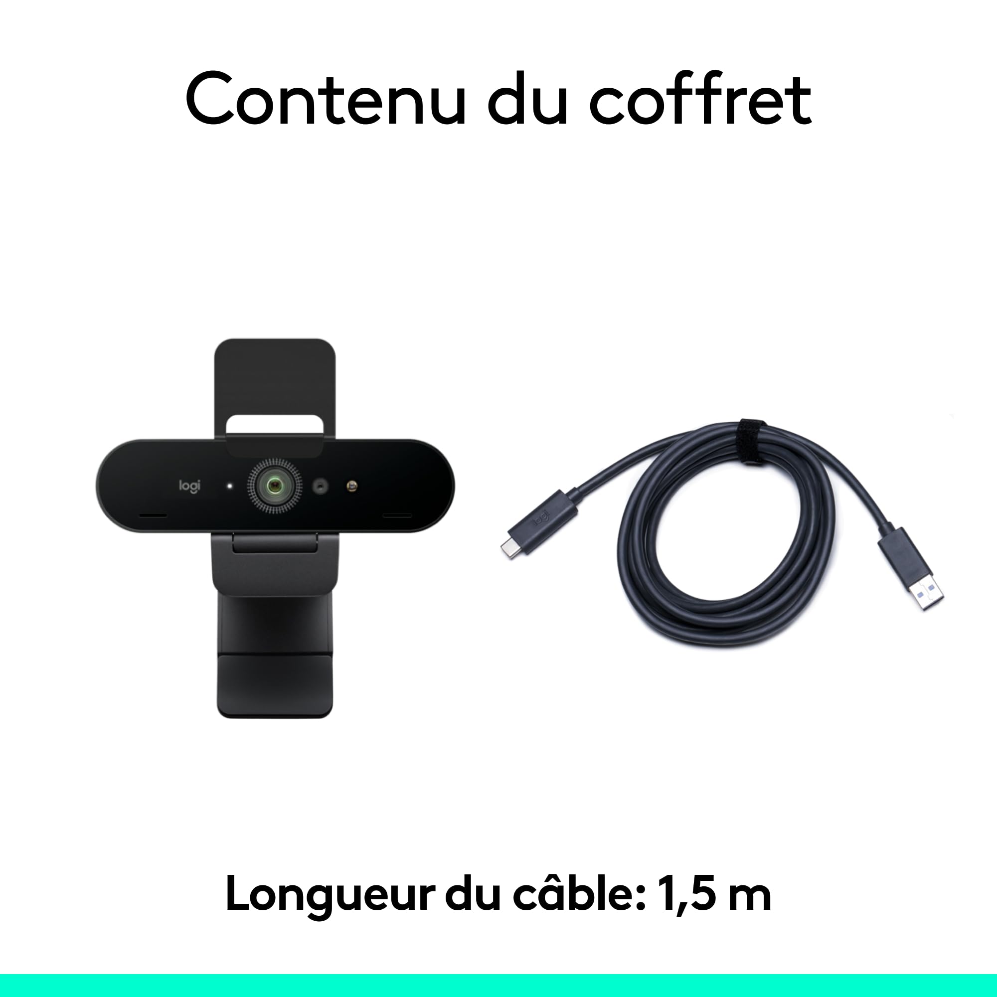 Logitech Brio 4K Webcam pour Professionnels, Connexion biométrique avec Windows, Correction Automatique de l’éclairage,réduction Active du Bruit, Microsoft Teams, Zoom, Google Meet, PC/Mac - Graphite