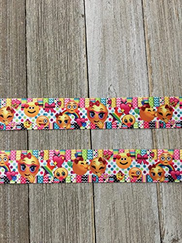 Divine Crafts - Nastro in gros grain con emoticon