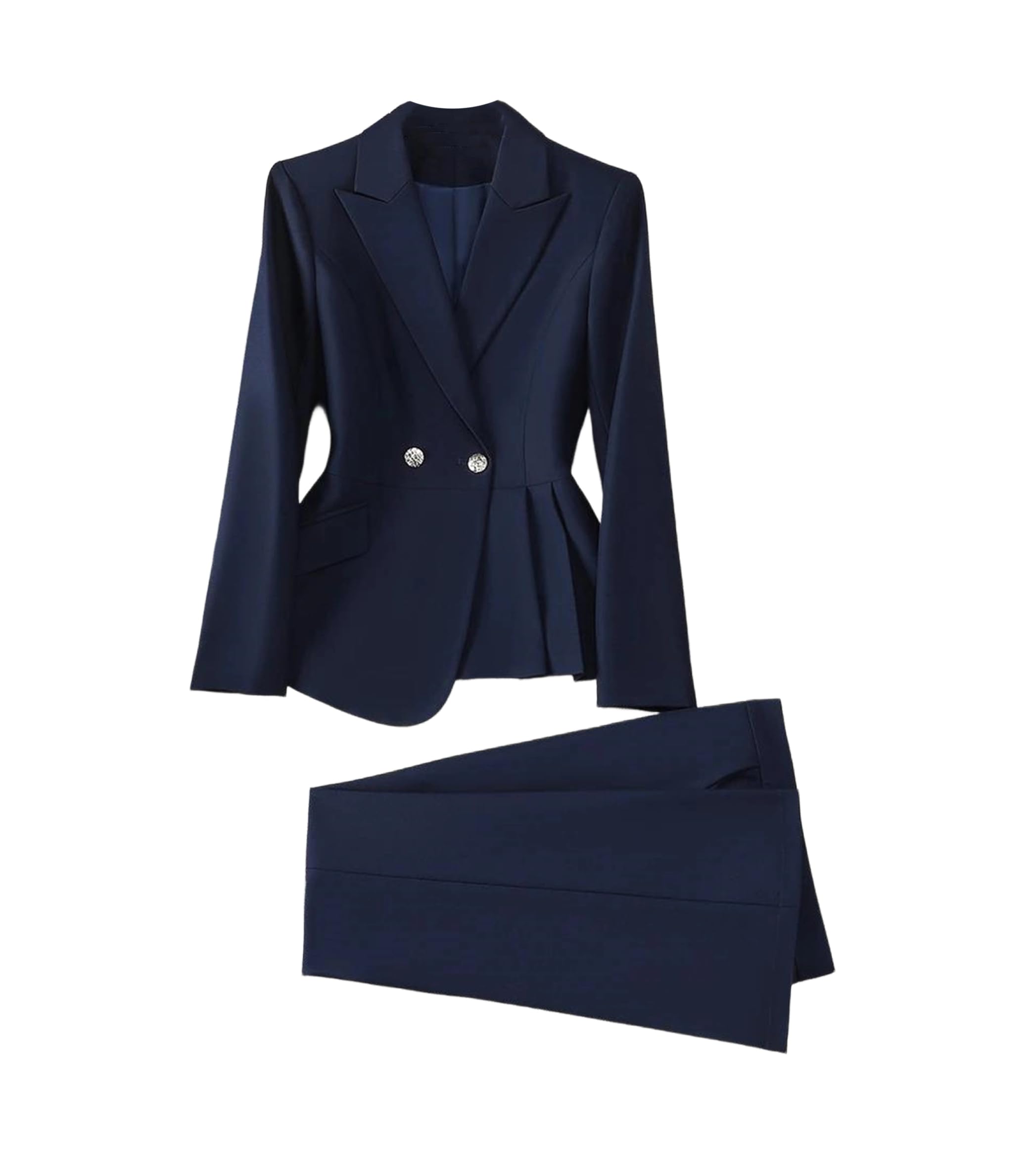 Conjunto de 2 piezas de pantalón elegante para mujer, blazer y pantalones de ajuste a medida, ropa formal para oficina y negocios