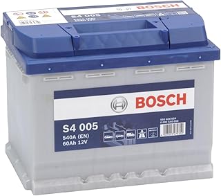 Bosch S4 005 Batterie Auto 60 A/h - 540 A - Batterie 12 V, Plomb-acide pour Véhicules sans Système Start/Stop, Polarité Gauche (-) Droite (+), 242 x 175 x 190 mm