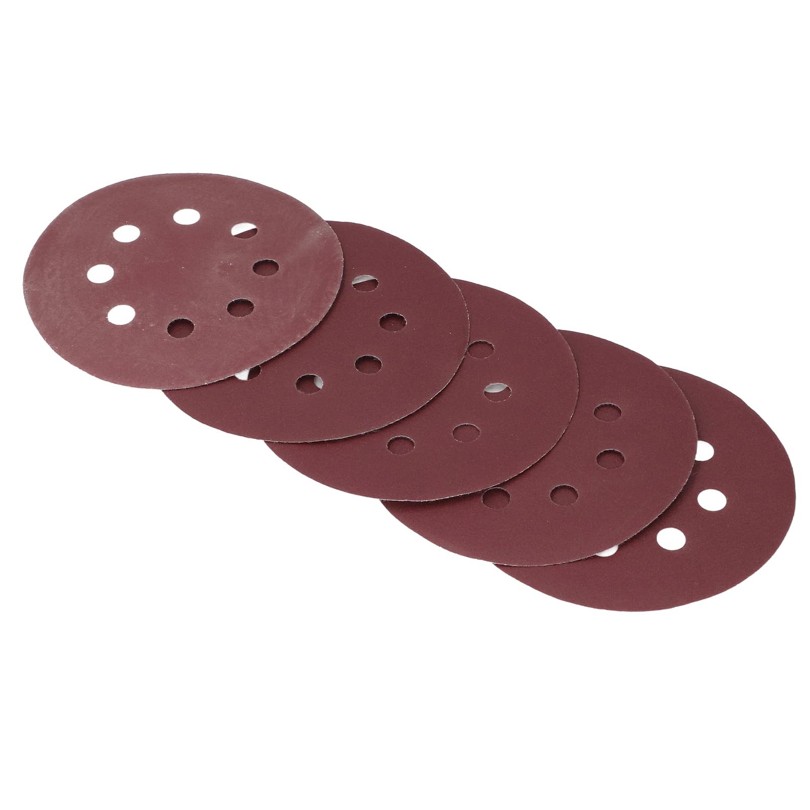125 pezzi 8 fori carta vetrata rotonda gancio loop dischi abrasivi carburo di silicio lucidatura metallo legno 5 pollici