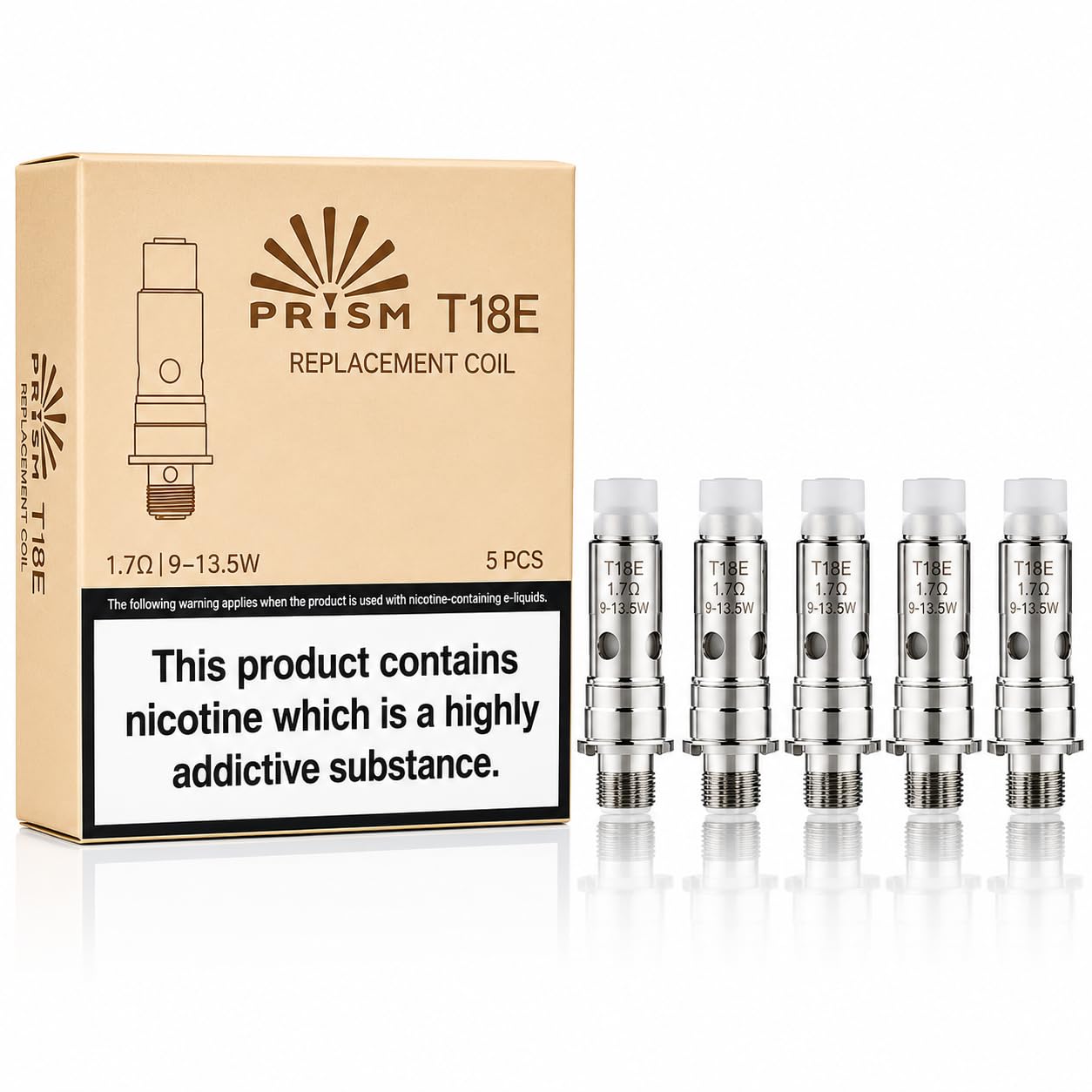 INNOKIN Prism T18E Replacement Coils 1.7 Ohm [Pack of 5]