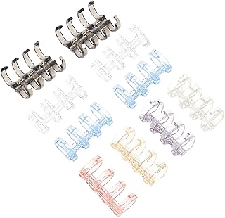 STOBOK 10 Peças Fichário Removível Pasta De Plástico Pasta De Papel Adesivo Removível Anéis De Folhas Soltas Anéis De Fichário De Metal Anel De Fichário De Plástico Papelaria Segmentado