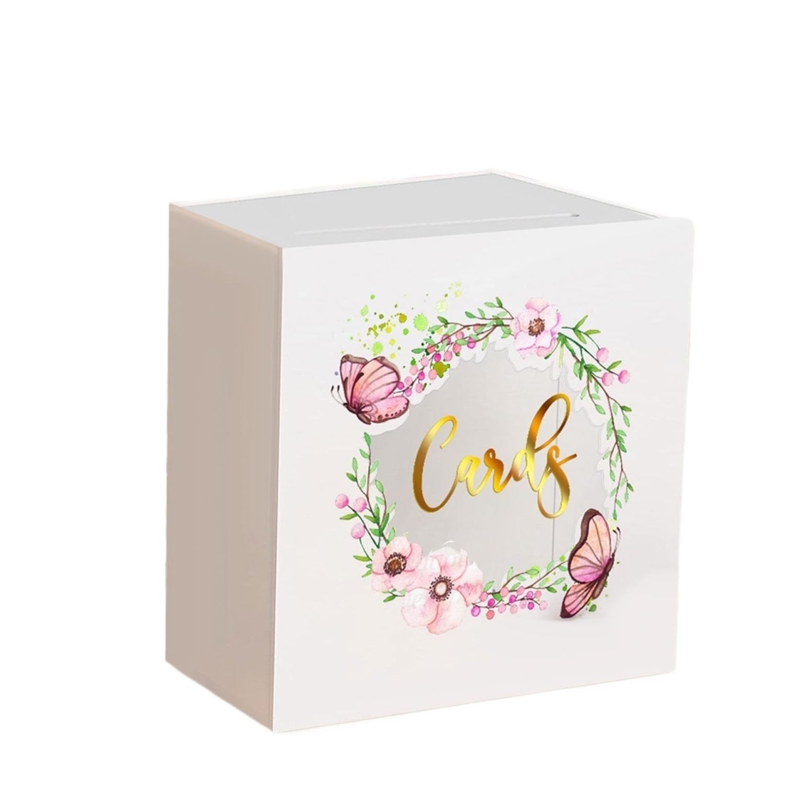 KHASCBNF Wedding Card Box Wedding Card Box With Slot Floral Print Envelope Holder For Birthdays, Graduation Parties, Anniversaries