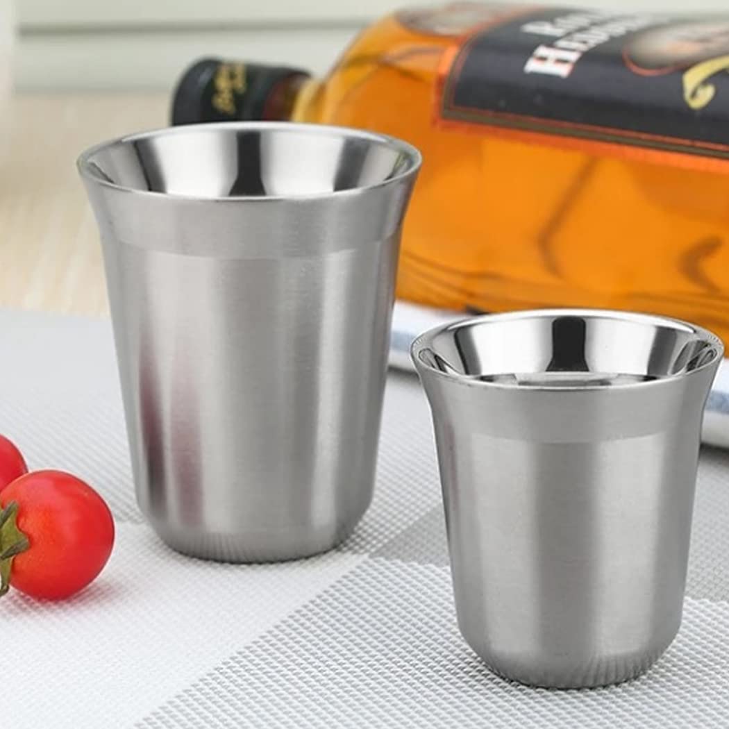 Hoshen Tazza In Acciaio Inox 304 A Doppio Strato 120ml – Isolata Per Caffè E Tè - 2