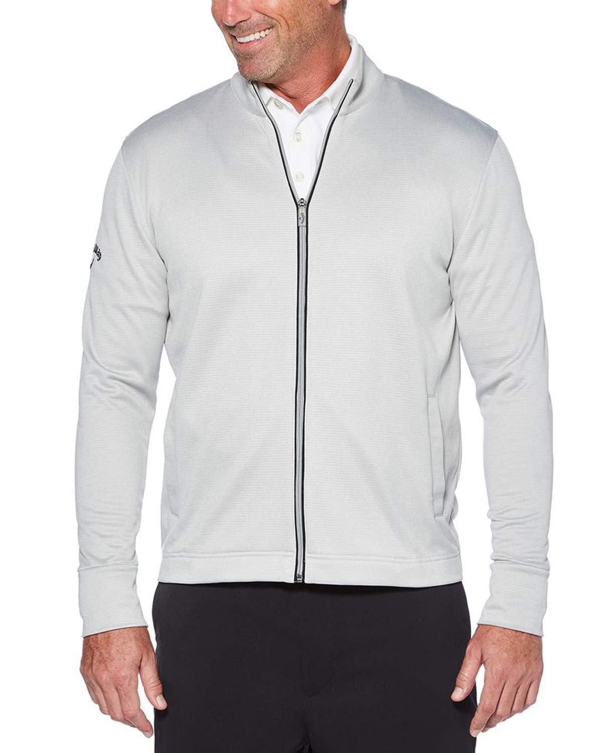 Callaway Men's Full Zip Long Sleeve Waffle Knit Fleece Golf Jacket (Size Small - 4X Big & Tall)