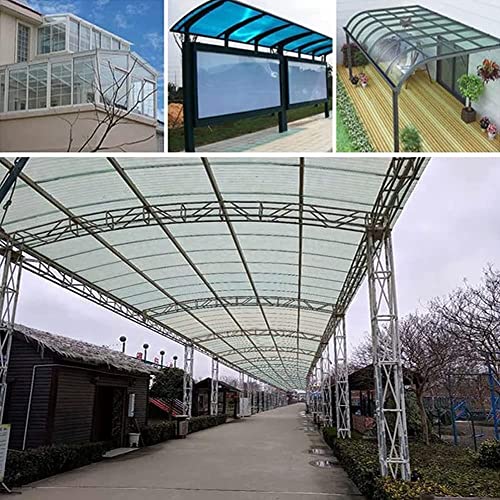 Clear Acrylic Plastic,Clear Acrylic Greenhouse Replacement Cover Impact Resistant Polycarbonate Sheet Canopy Awning Panels Easy to Bend & Cut Pergola Balcony Windshield 1.5x10m - Image 8