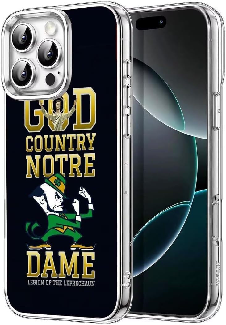 Phone Case Notre Charm Dame Shockproof Fighting Bumper Irish Compatible with iPhone 13 Soft TPU Protective Case Clear