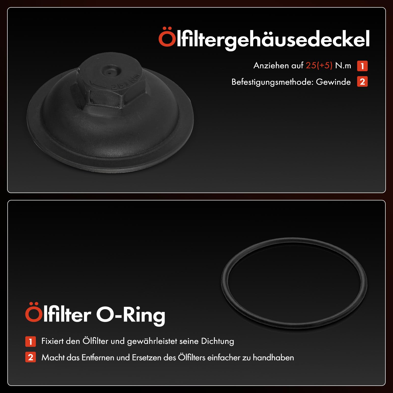 Frankberg Ölkühler Motoröl mit Ölfiltergehäuse Kompatibel mit Golf VI 5K1 517 Pas.sat 362 3C2 Fabia II 542 545 A3 8P1 8P7 Polo 6C1 6R1 Tou.ran 1T1 1T2 1T3 Leon Replace# 03L115389C