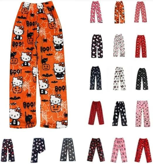 Damen Pyjamahose Lang Aus Flanell - Weiche Teddy-Fleece Hose Für Herbst & Winter