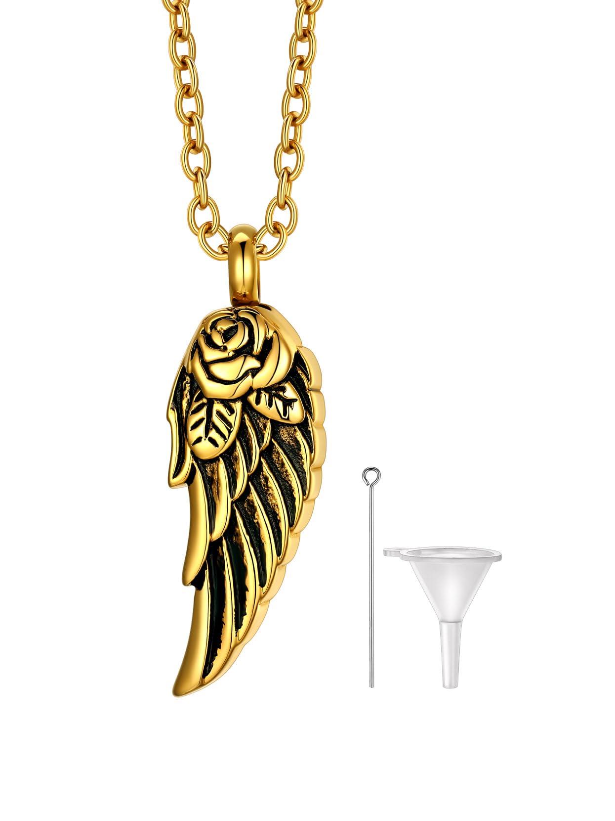 Richsteel Urn Necklaces for Ashes for Women Men Cremation Pendant