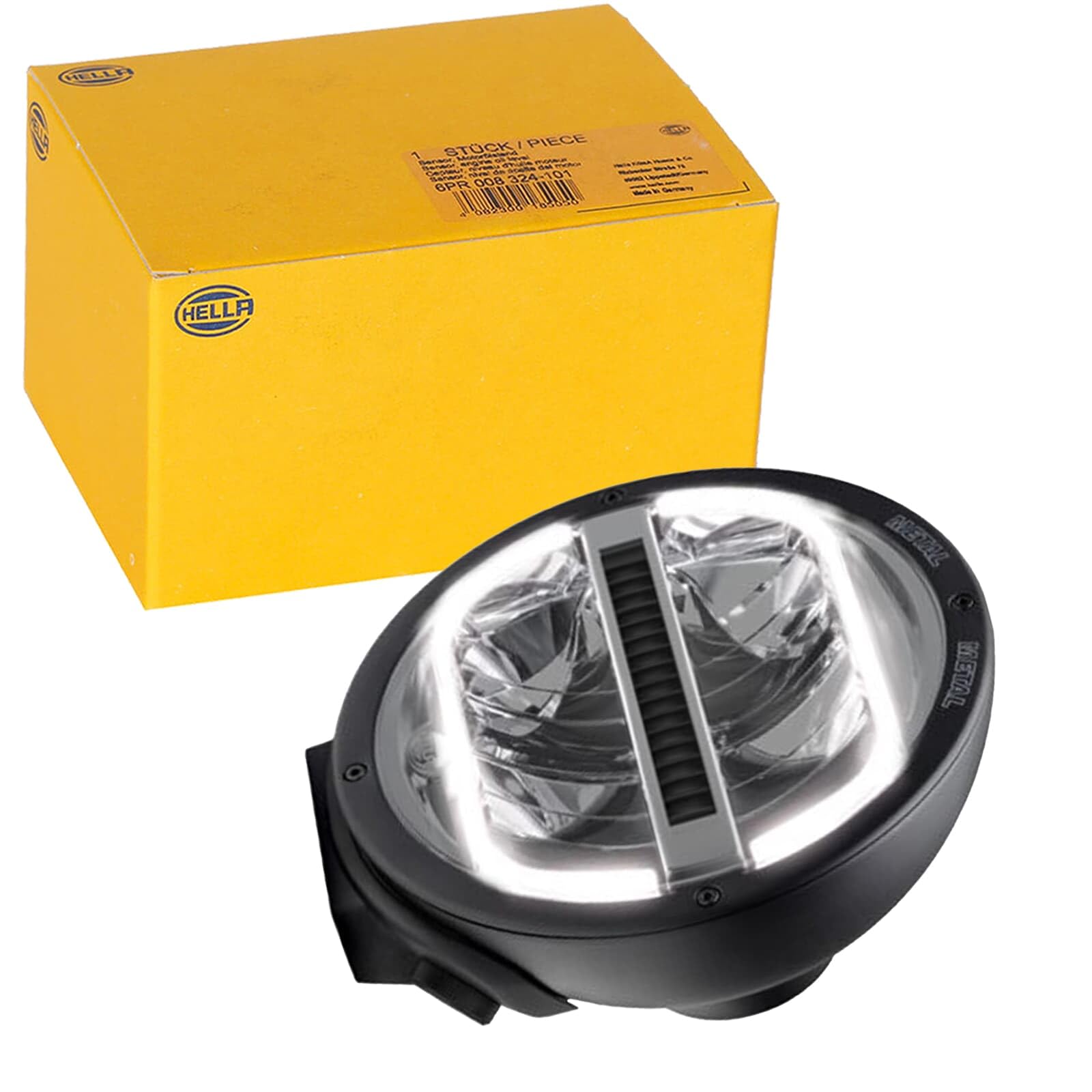 HELLA 1F8 016 560-011 LED-Spotlight - Luminator LED - 24/12V - Round - Reference number: 50 - Bolted - Clear diffusing lens - Lens Colour: Crystal clear - Cable: 800mm - left/right