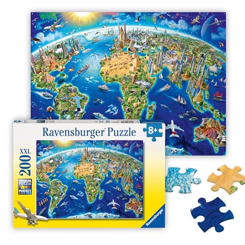 Ravensburger Kinderpuzzle - 12722 Große, Weite Welt - Puzzle-Weltkarte...