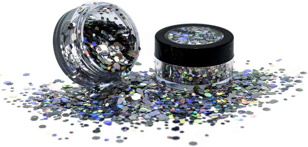 Chunky Cosmetic Glitter for Hair, Face & Body, Disco Fever, 3g