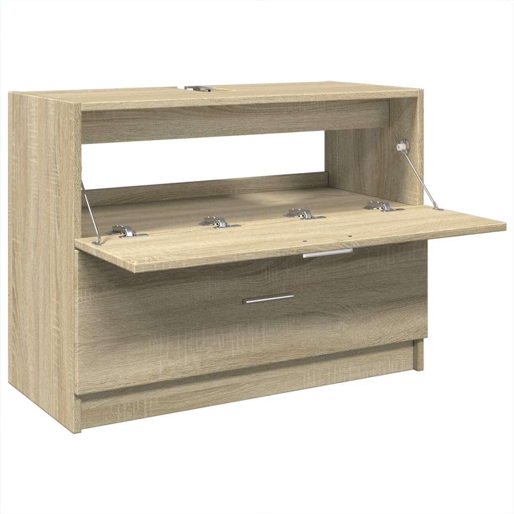 Armario de Lavabo Madera de ingeniería Roble Sonoma 78x37x59 cm,Mobiliario,Muebles de baño,25.9kg-848117