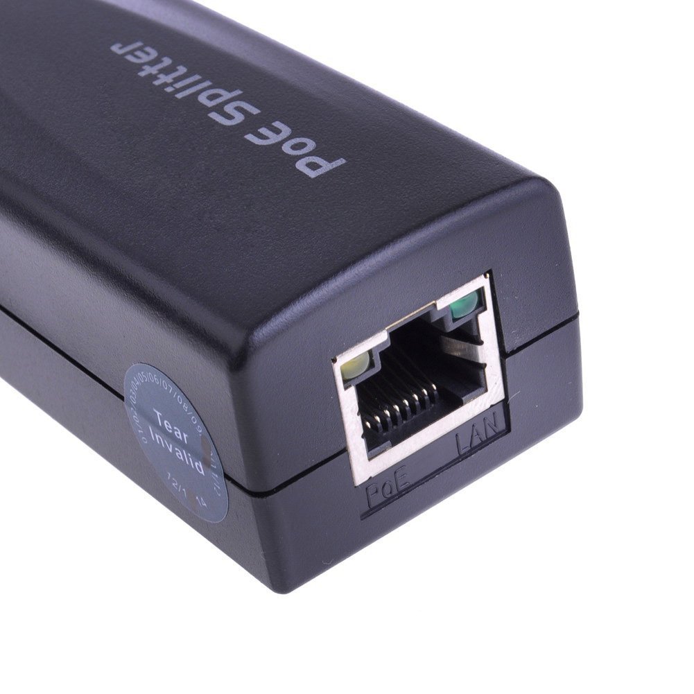 DSC PoE Splitter to Power Non-PoE Cameras: Splits Incoming PoE Signal to 12VDC (1A) Power + RJ45 Ethernet Video, 10/100Mbps, 15.4W Per Port, IEEE 802.3af, Auto Detect, Designed for HD IP Camera
