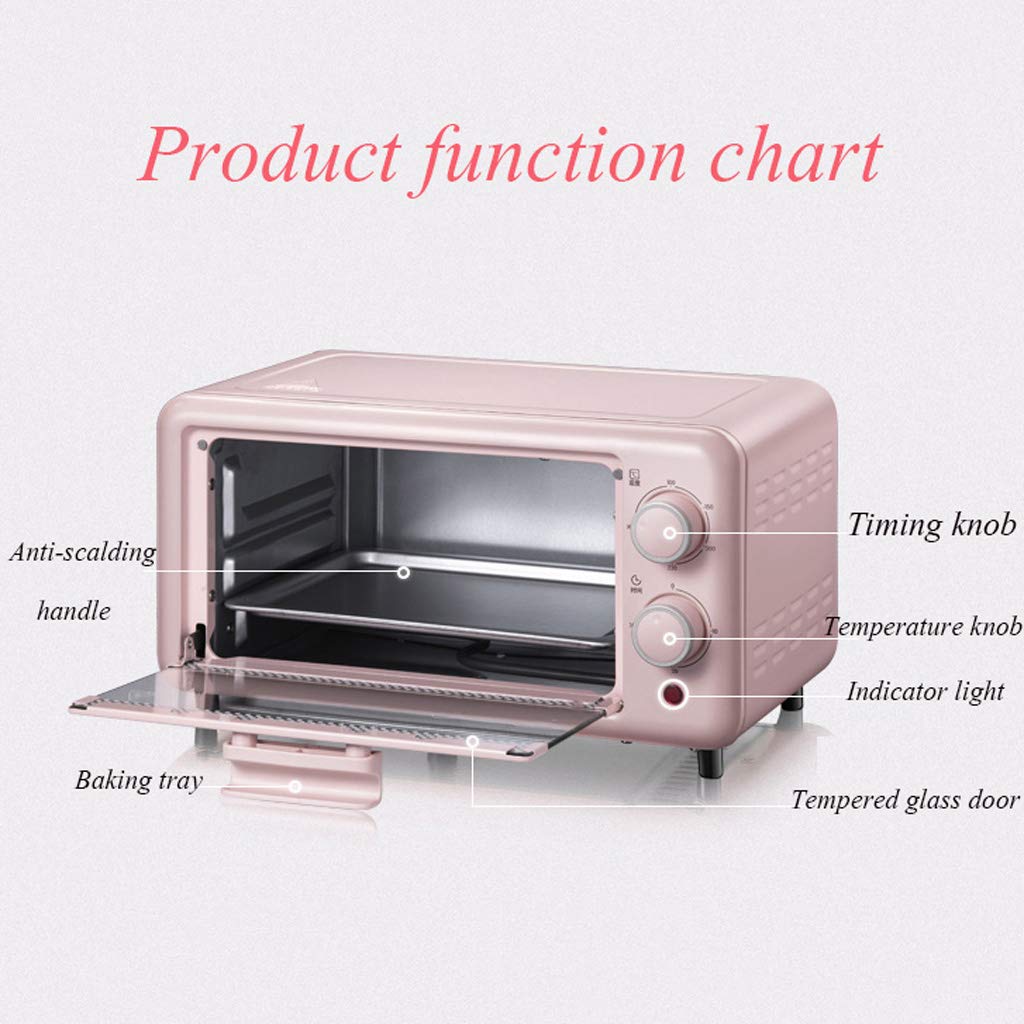 11l Forno Elettrico Domestico Multifunzione Di Piccola Capacità Porta In Vetro Temperato/Temperatura, Controllo Indipendente Dal Tempo/Tubo Di Riscaldamento In Acciaio Inossidabile