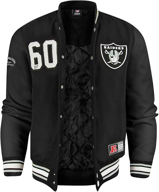 Chaqueta NFL Las Vegas Raiders Fanatics Letterman Team Negro