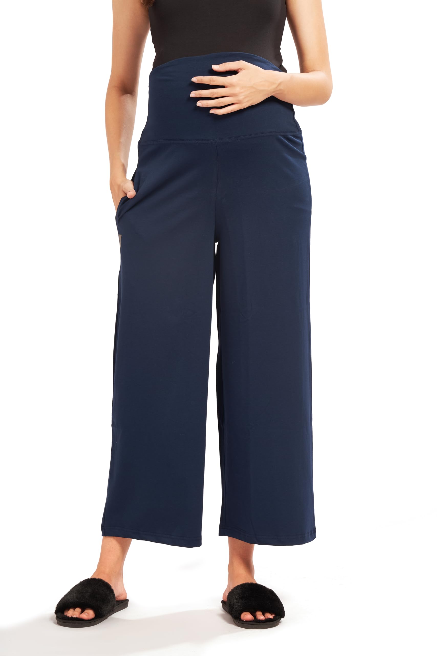 AV2 Women High Rise Cotton Lycra Stretchable Relaxed Fit Maternity Pants | Maternity Yoga Pants | Maternity Trousers -5556-picture-10