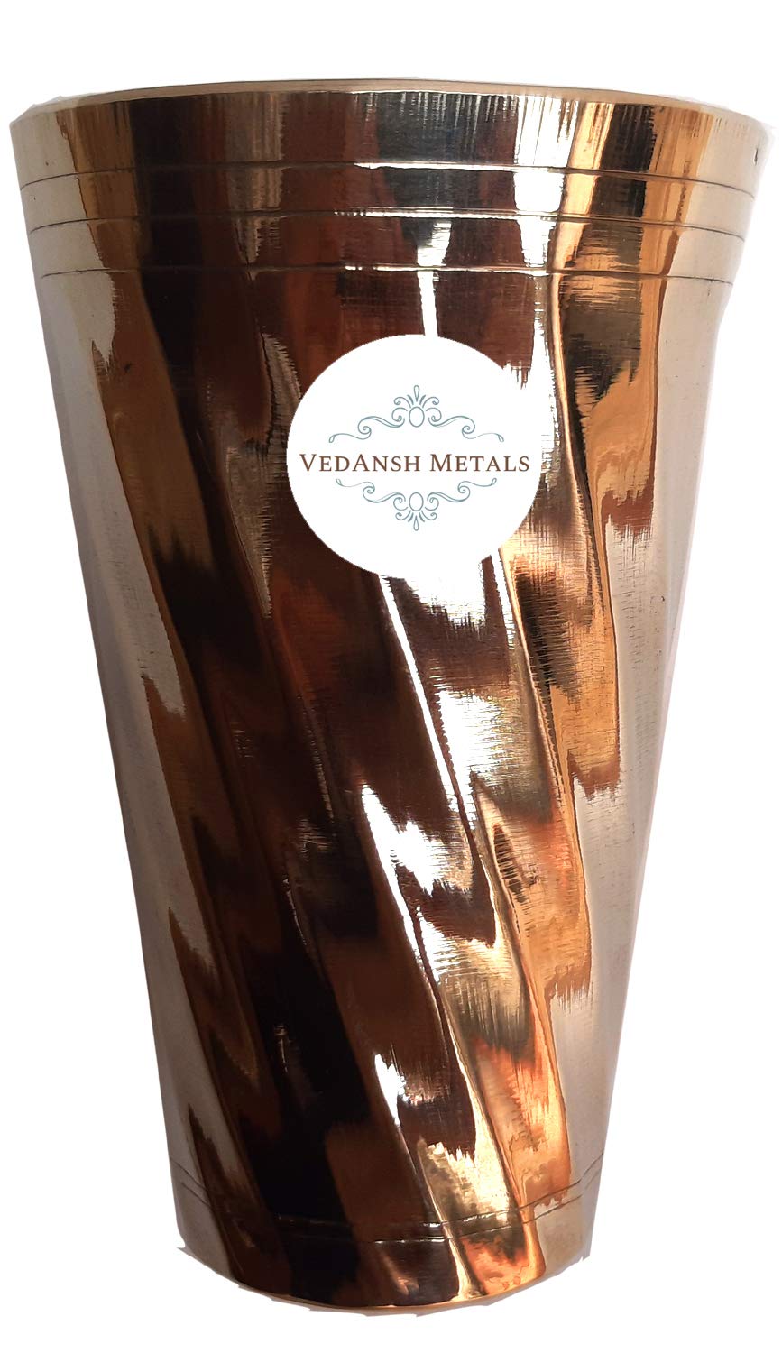 VedAnsh Metals Brass Glass 450 M.L. Handcasted Brass Glass (1)