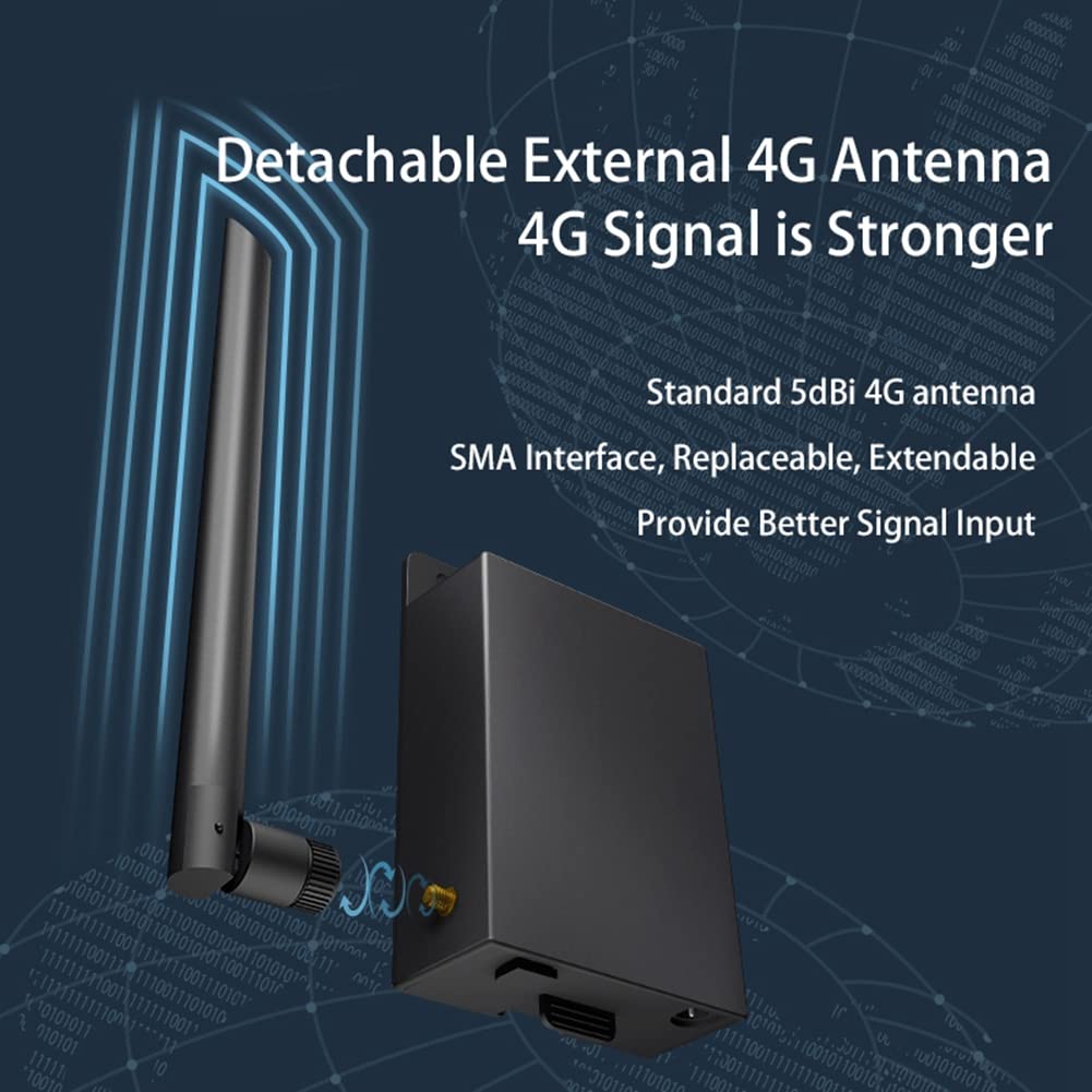 Schwamm Zewnętrzny router WiFi 4G LTE z gniazdem na kartę SIM, port CPE RJ45 Bezszczelne zasilanie do kamery IP