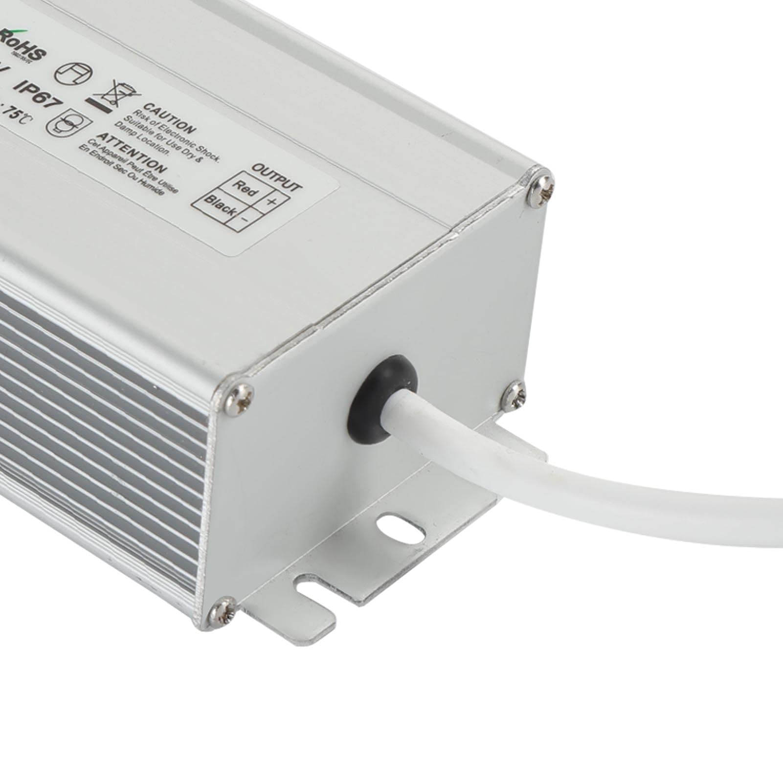 Driver LED 100W 12V/24V Impermeabile IP67 Trasformatore LED Alimentatore LED da 85~265V AC a 12V/24V DC Uscita a bassa tensione per luce LED, Computer Project, Industriale, Luce esterna(Spine UE-12V)