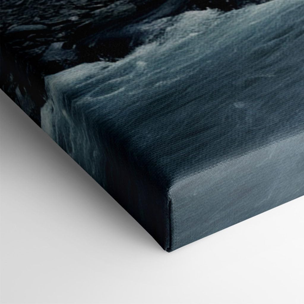 Canvas for Living room. Whispers of the River: Serenity Meets Storm in Nature's Embrace, 27 x 18 inch Canvas Wall Art - Modern Home Decor