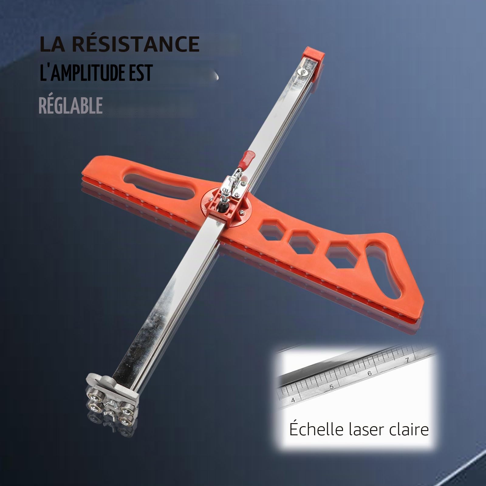 Outil de Coupe de Cloison SèChe,Coupe-Plaque de PlâTre Pliable Avec PoignéE Pivotante en Aluminium,Largeur de Coupe de 1.5 à 60 Cm,Pour Cloisons SèChes,Travail Du Bois et Bricolage