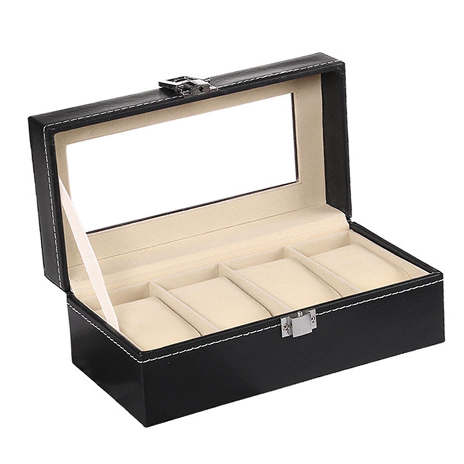 Case, Watch Organizer for Men Women, PU Leather Watch Display Storage Case, Upgrade Lock for Day, Birthday Gift