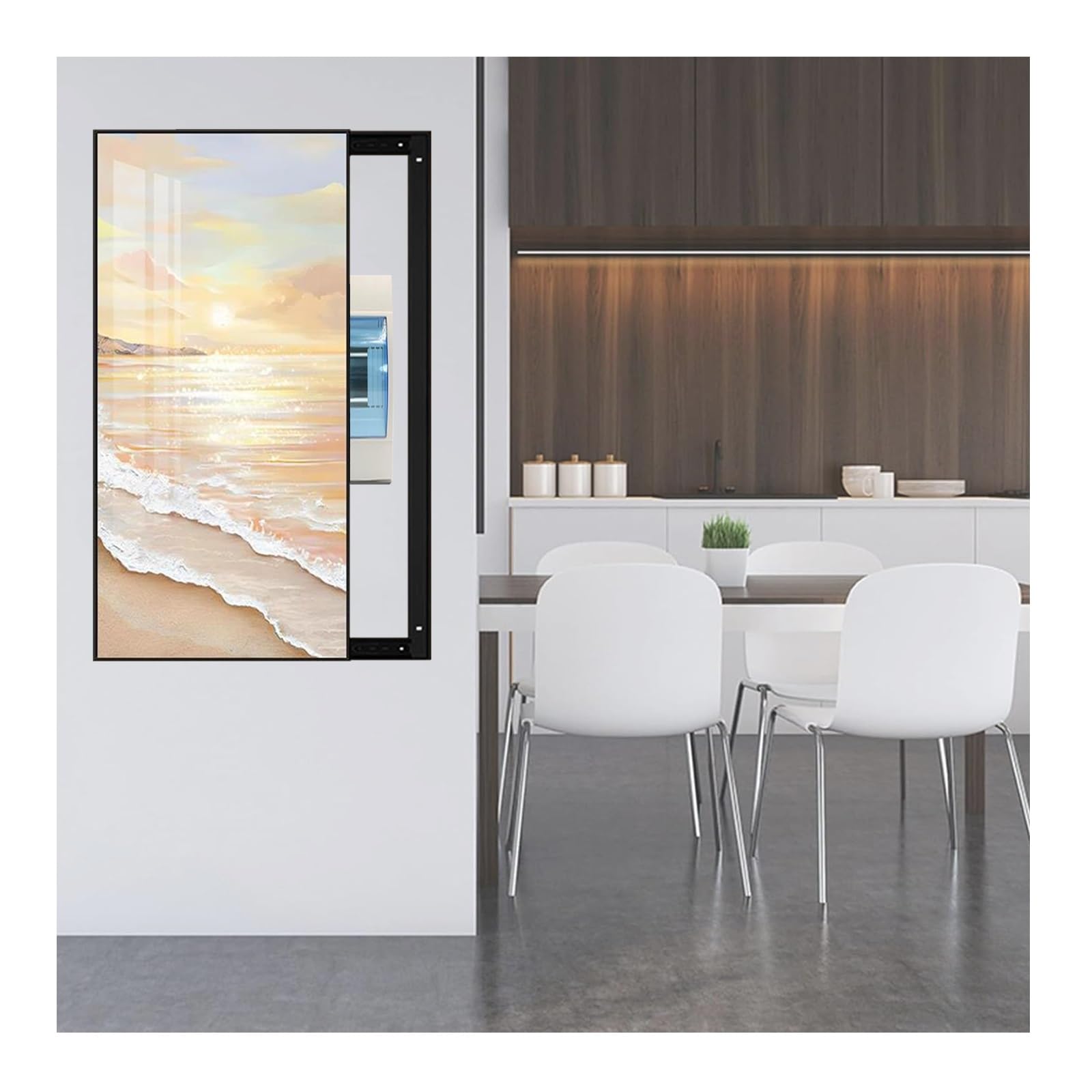 Ukryj panel elektryczny wyłącznik ścienny pokrywa skrzynka bezpieczników pokrywa szafka z ramą Ps Lewy Push and Pull Home Decor Malarstwo (E, 80 x 120 cm/31,5 x 47,2 cala)