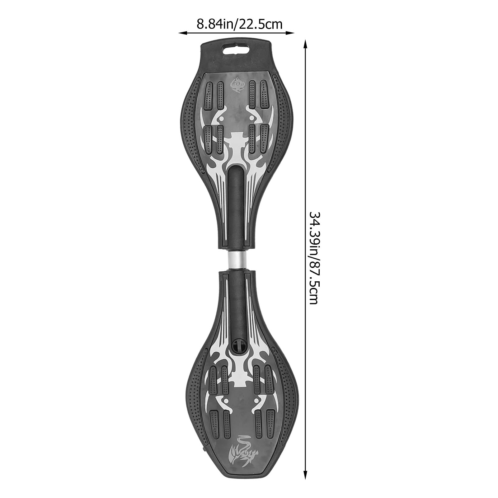 Patineta Negra de Abs y Acero Ruedas Brillantes para Niños y Adultos