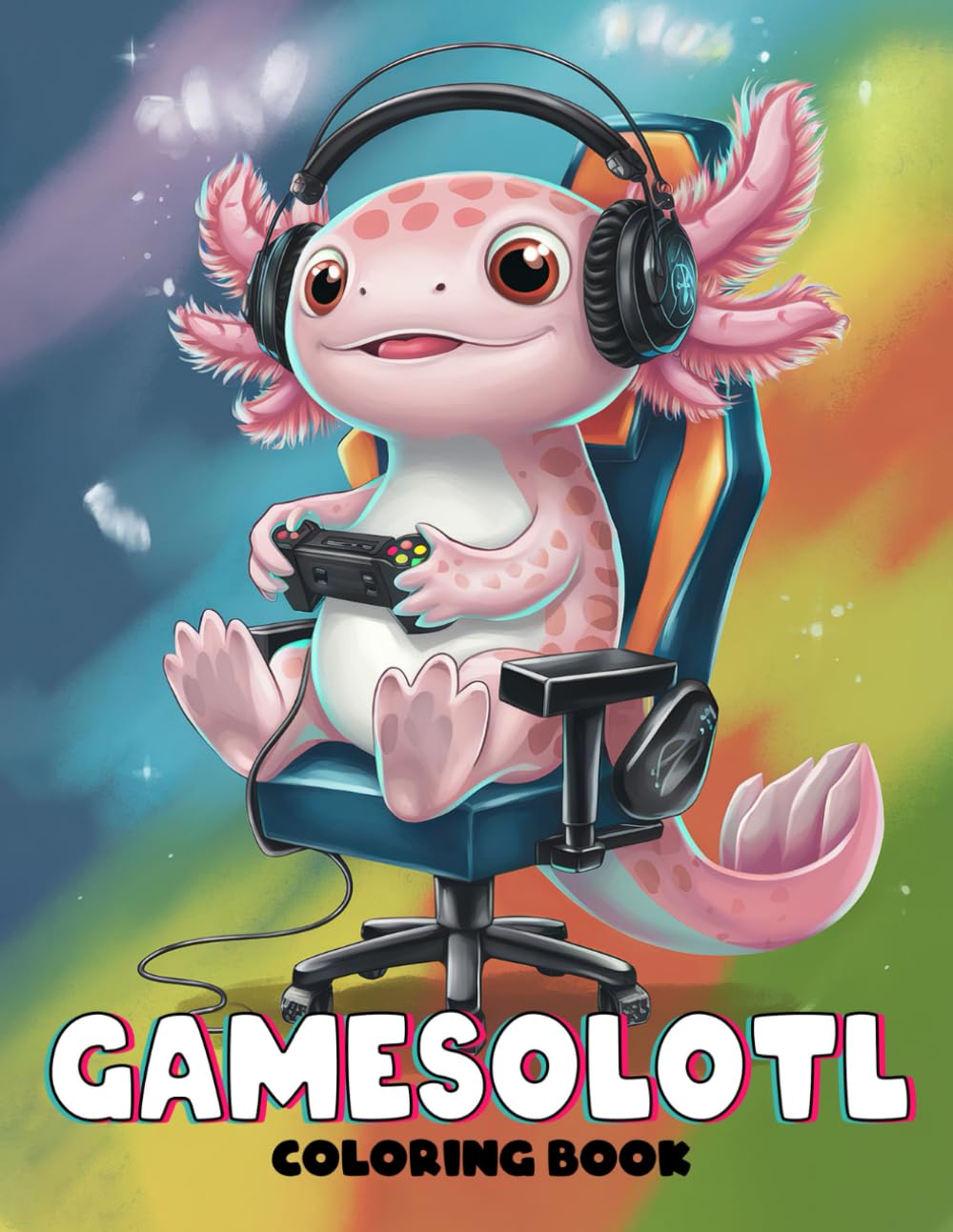 Gamesolotl Axolotl Coloring Book: Axolotl Playing Console Video Games Gamesolotl Gaming. Gift for Adults, Teens and Kids, Boys, Girls... Love Axolotl Gaming