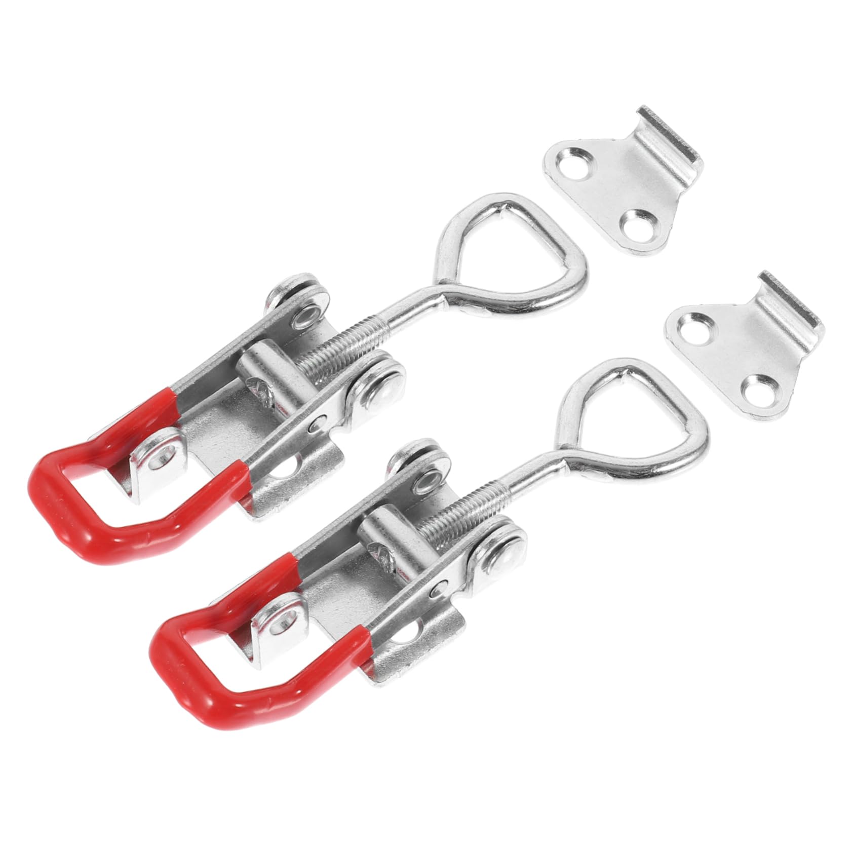 FUNOMOCYA 2pcs Adjustable Latch Clamp Heavy Duty Toggle Clamp Toggle Clamp for Door Small Latch Clamp Latch Hasp Clamp Adjustable Latch Hardware Toggle Latch Clamp Smoker Latch Clamps Steel