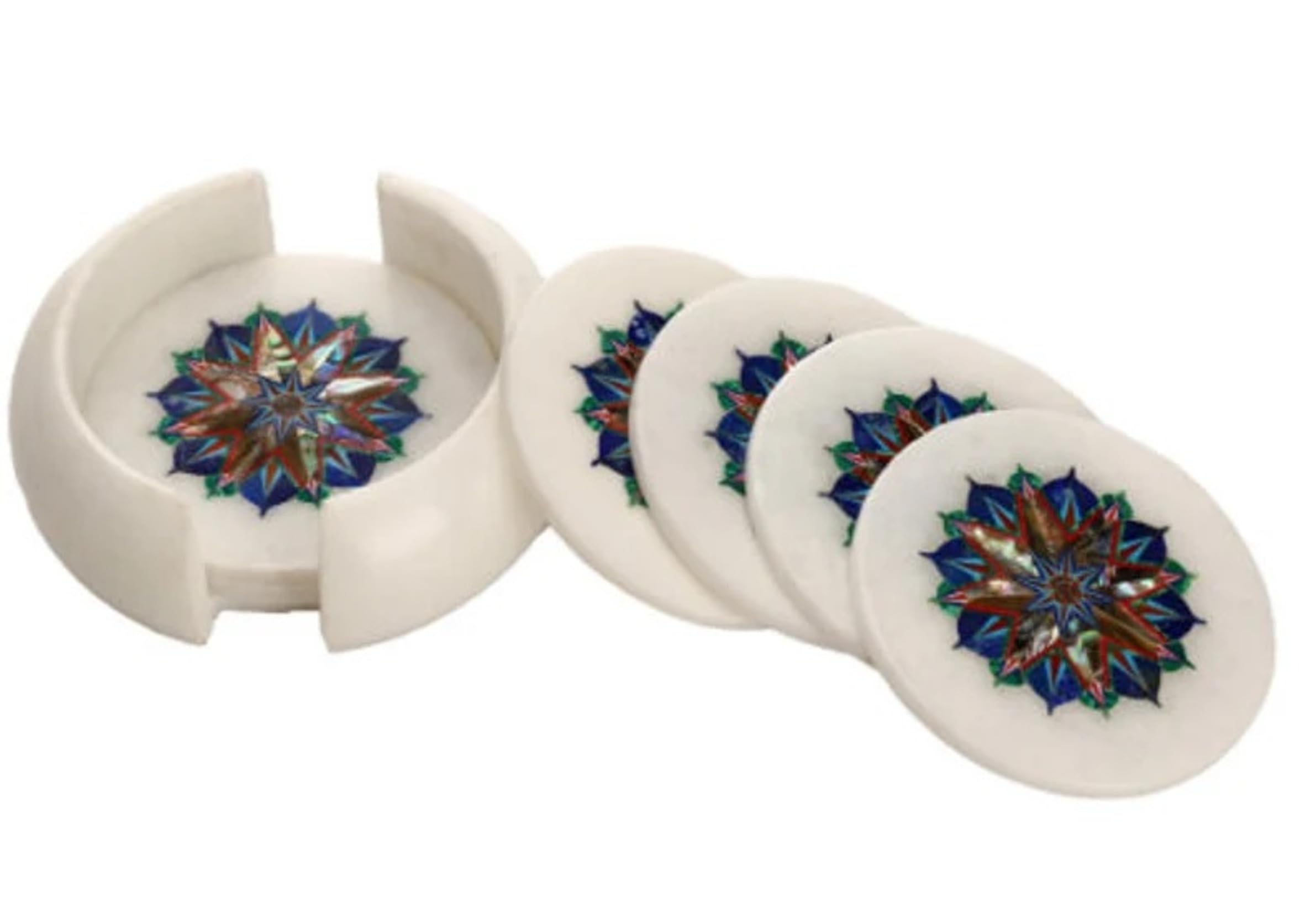 Sous-verres pour pendaison de crémaillère en marbre pour éviter les taches sur vos meubles
