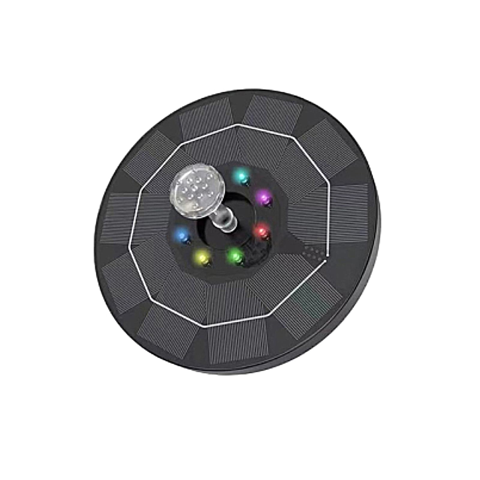 2026 Upgraded Solar Fountain for Bird Bath with 6 Spray Patterns Solar Water Fountain Garden Pond & Outdoor Water Feature (18 cm Light-up version)