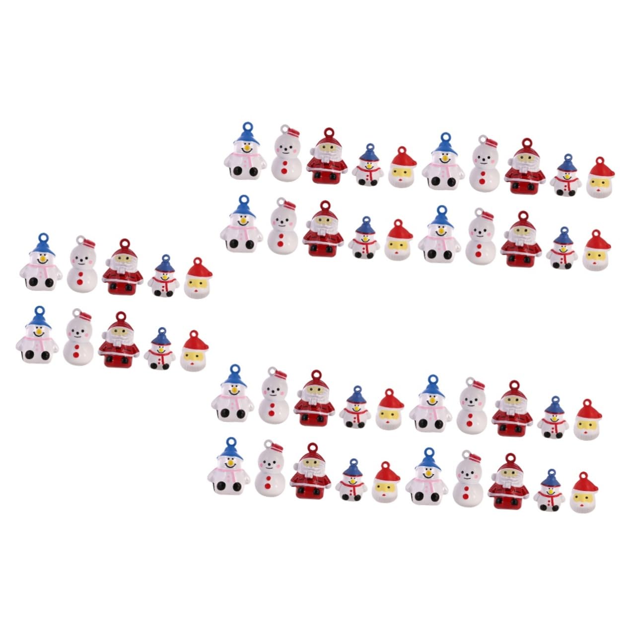 LIFKOME 50 Pezzi Campane Di Natale Campane Artigianali Di Natale Appeso Santa Bell Metal Santa Bell Jingle Figurine In Miniatura Campana Di Albero Di